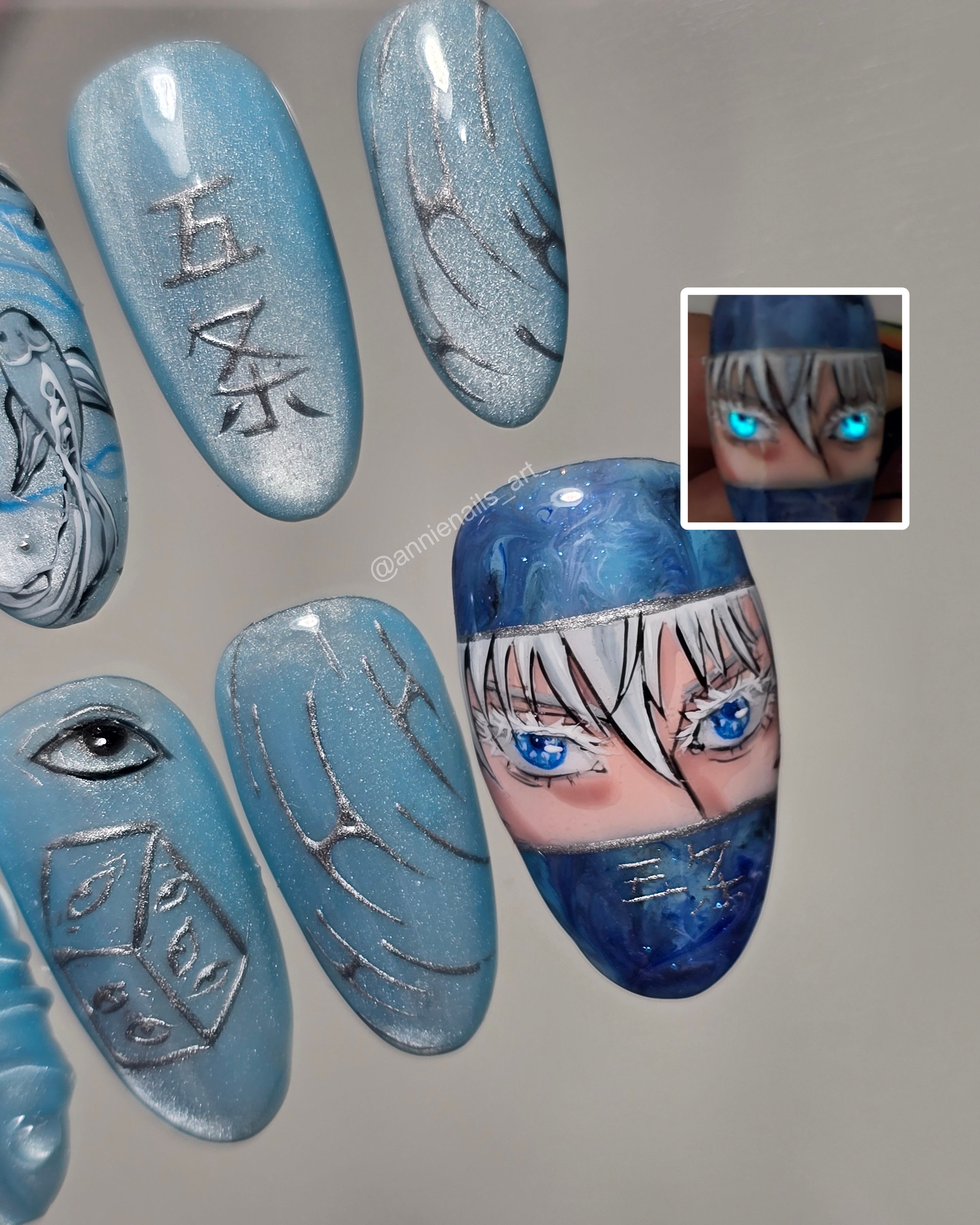 Uñas Gojo Jujutsu Kaisen