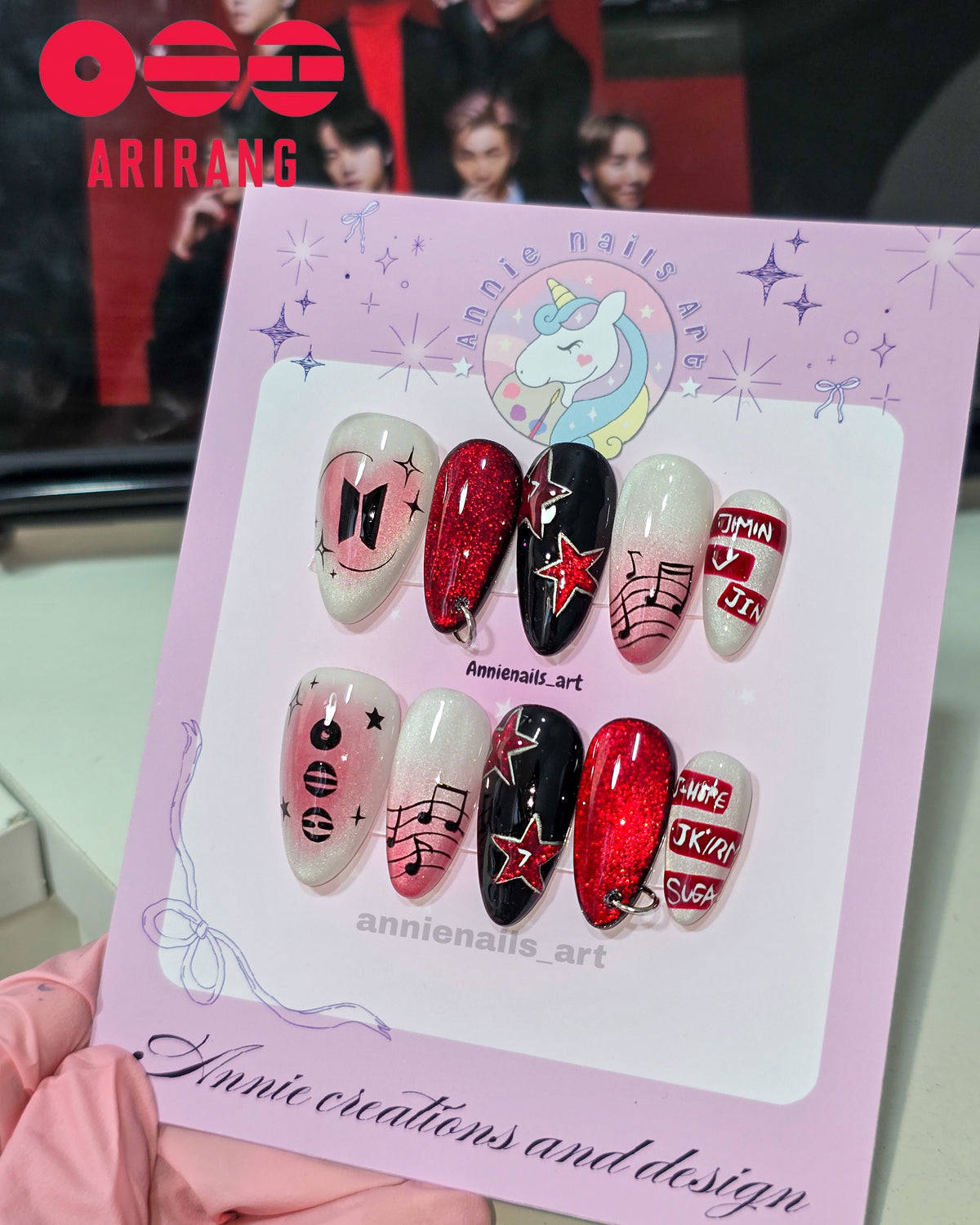 Uñas BTS Arirang