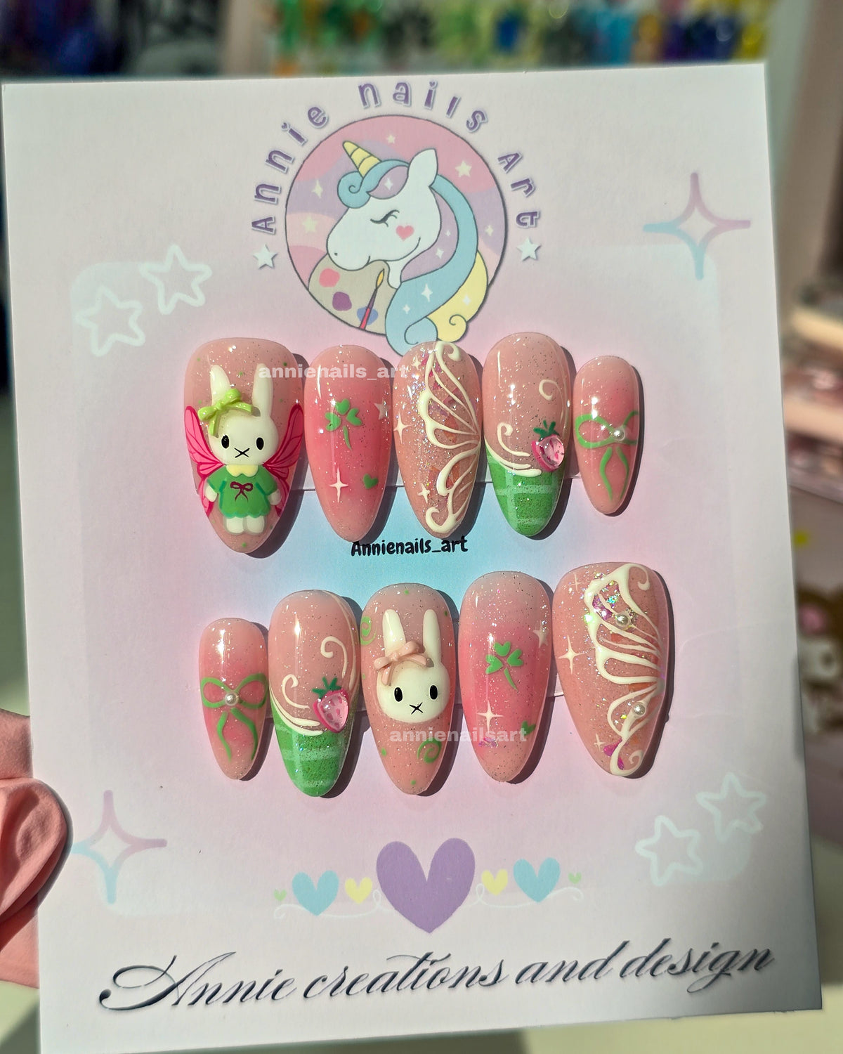 Uñas Conejo Rosado