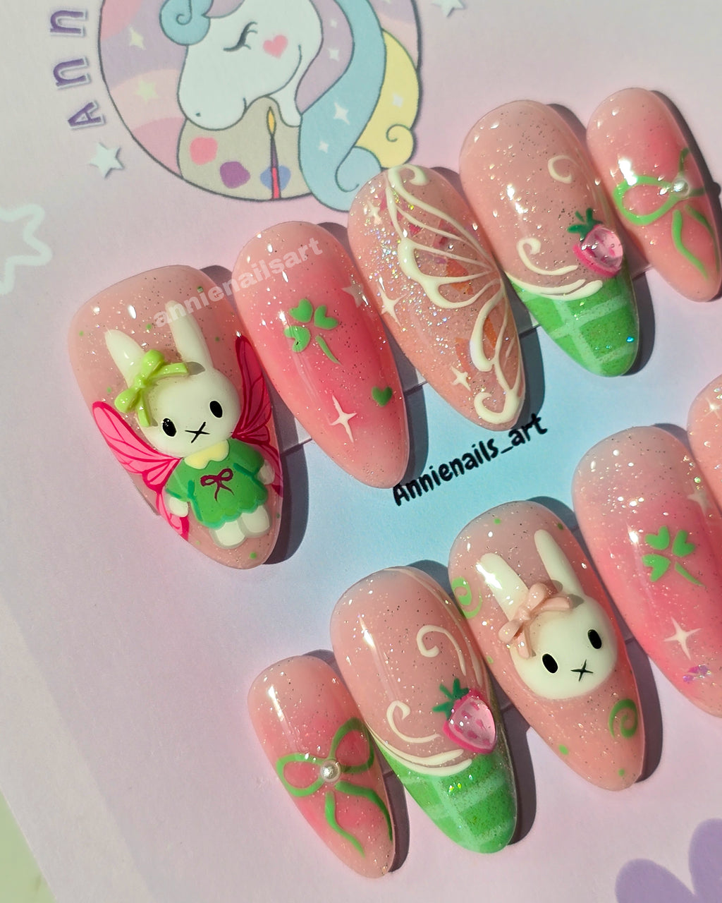Uñas Conejo Rosado