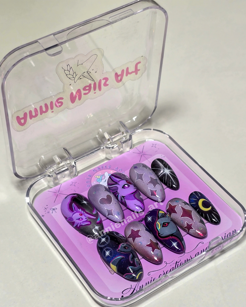 Uñas Pokemon Espeon y Umbreon