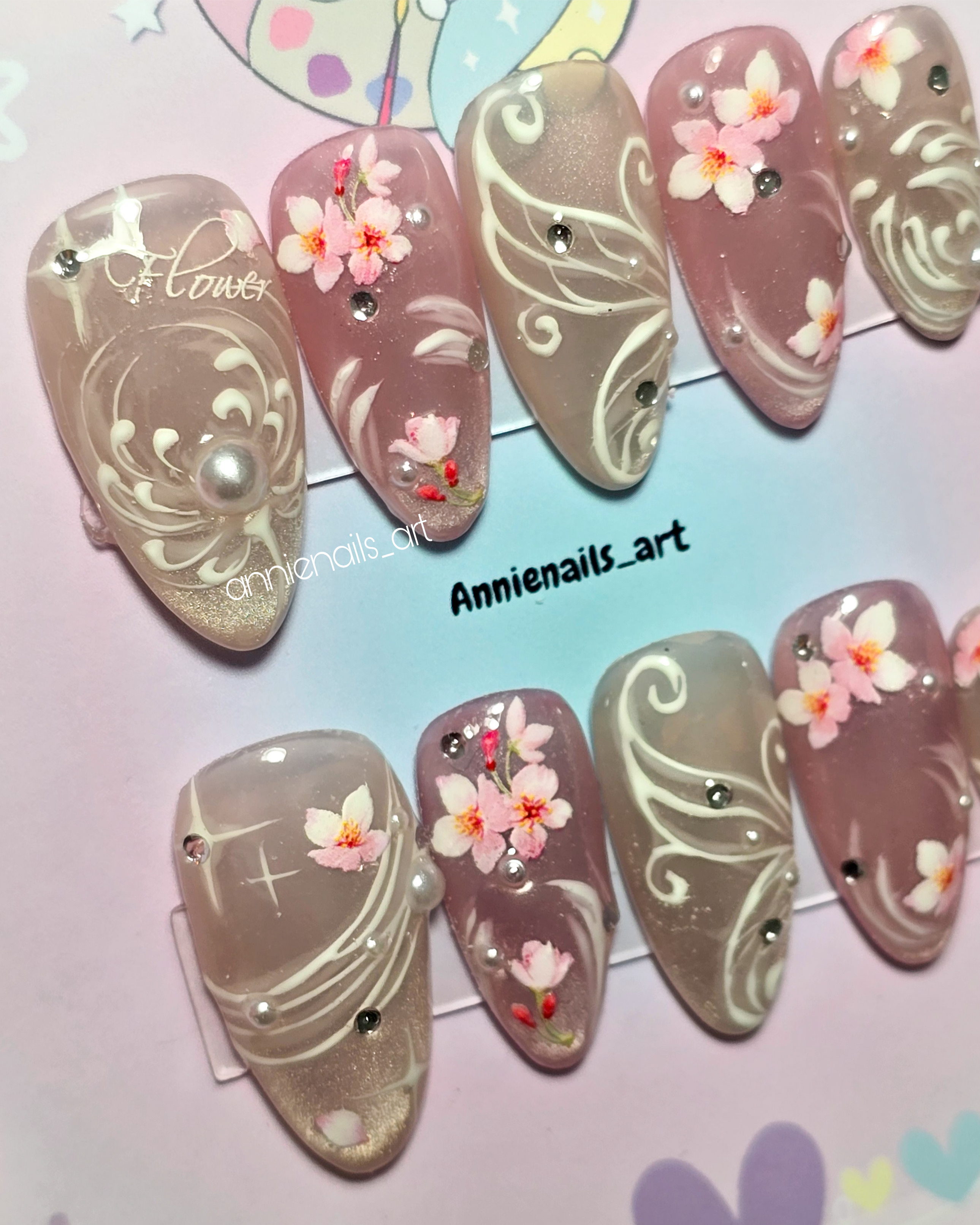 Uñas Con Flores