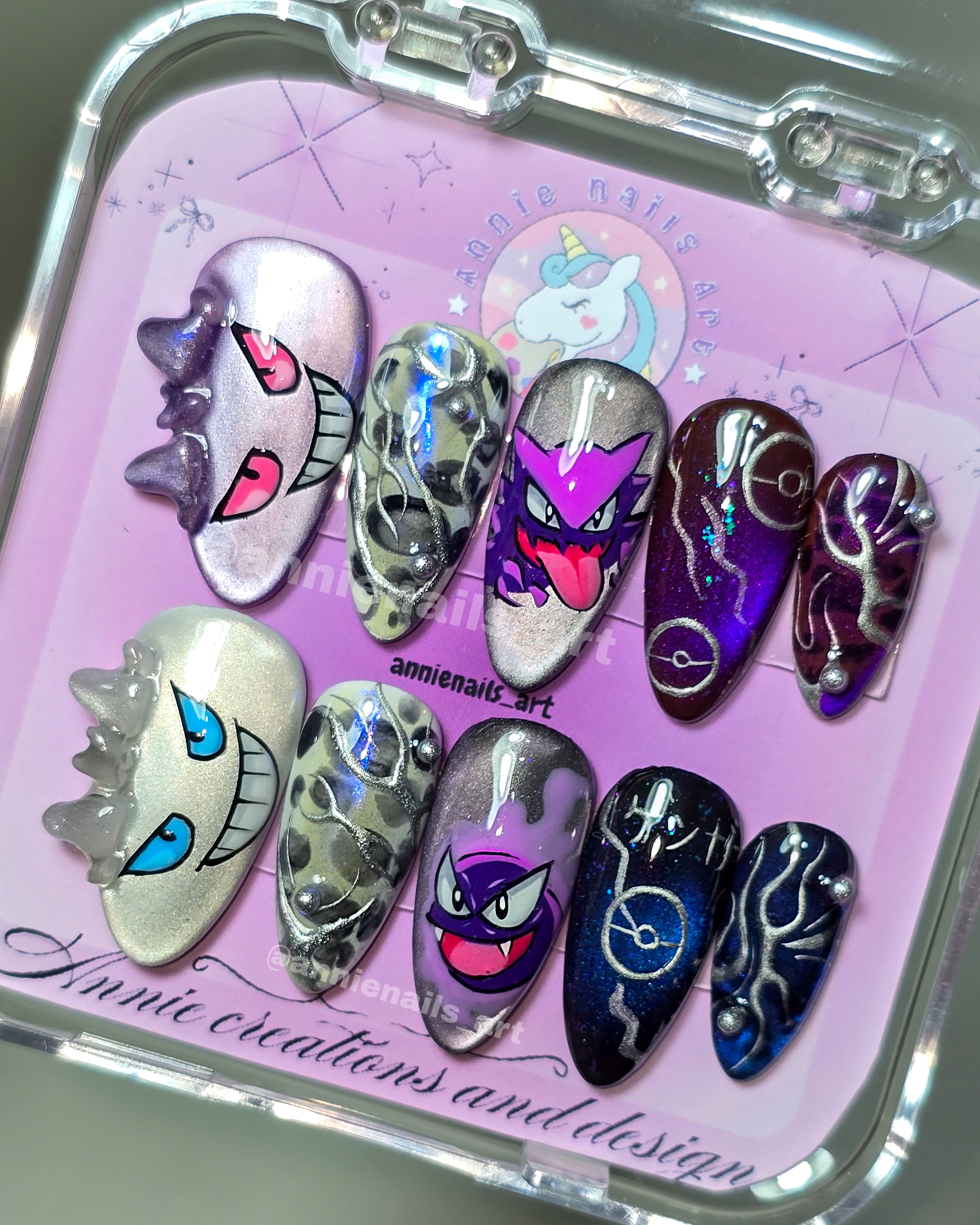Uñas Pokemon Gengar